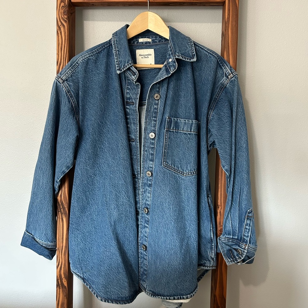 Abercrombie & Fitch Oversized Denim Shirt
